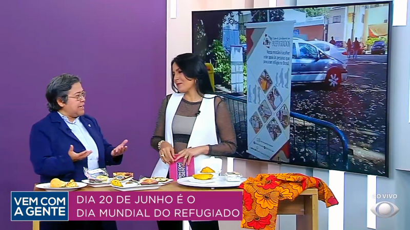 Ir. Rizomar Bonfim falou sobre o Centro de Atendimento aos Refugiados no programa Vem com a Gente, da Band.