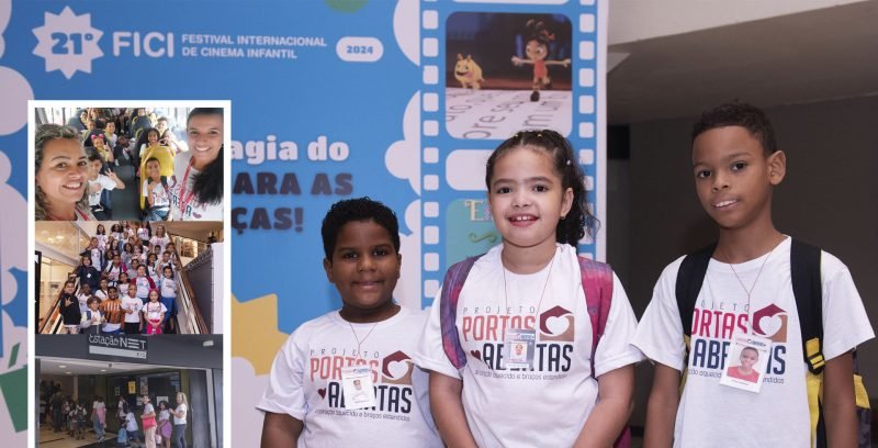 Children from the Portas Abertas Project participate in the Children's Film Festival in Rio de Janeiro